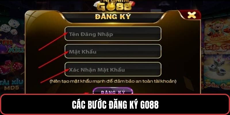 Các bước đăng ký GO88
